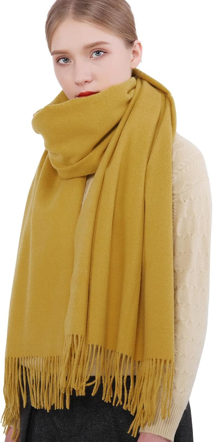 RIIQIICHY Winter Scarfs for Women Pashmina Shawls Wraps for Evening Dresses Large Warm Soft Scarves