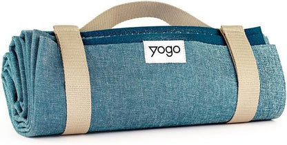 Yogo Ultralight Folding Travel Yoga Mat with Attached Straps, FSC®-Certified Plant Rubber, Sticky Grip, Non-Slip, Best Travel Yoga Mat®
