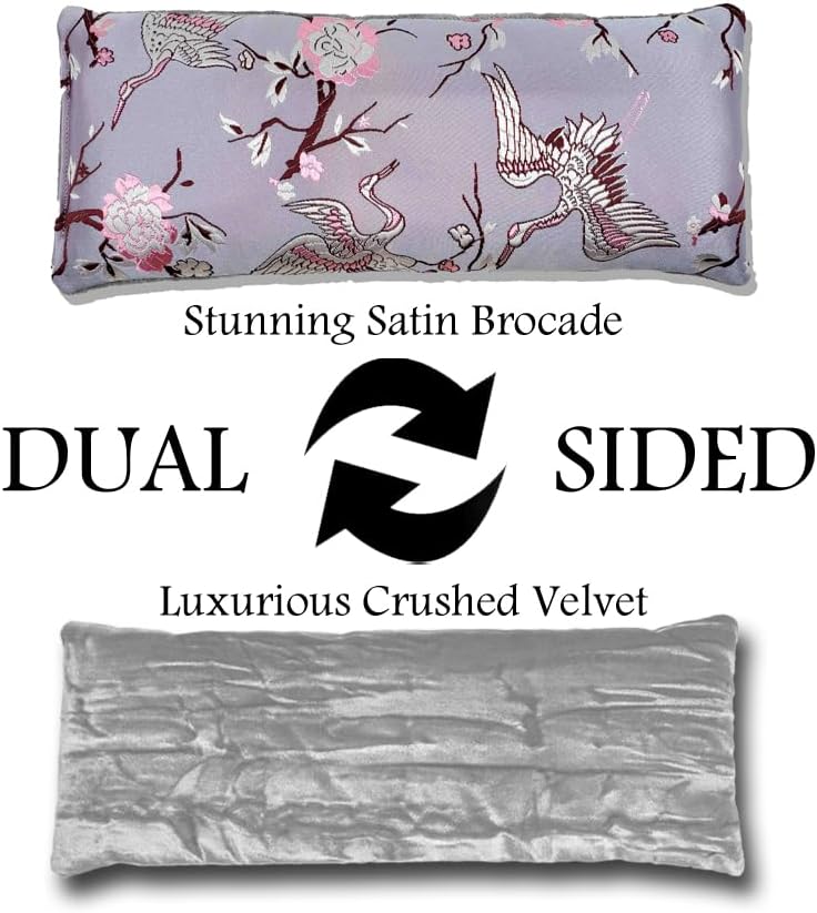 Handmade Luxe Serenity Eye Pillow - All-Natural Flaxseed - Unscented or Lavender Scented – Weighted Eye Mask for Yoga, Meditation, Hot & Cold Therapy