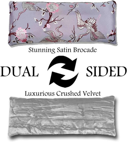 Handmade Luxe Serenity Eye Pillow - All-Natural Flaxseed - Unscented or Lavender Scented – Weighted Eye Mask for Yoga, Meditation, Hot & Cold Therapy