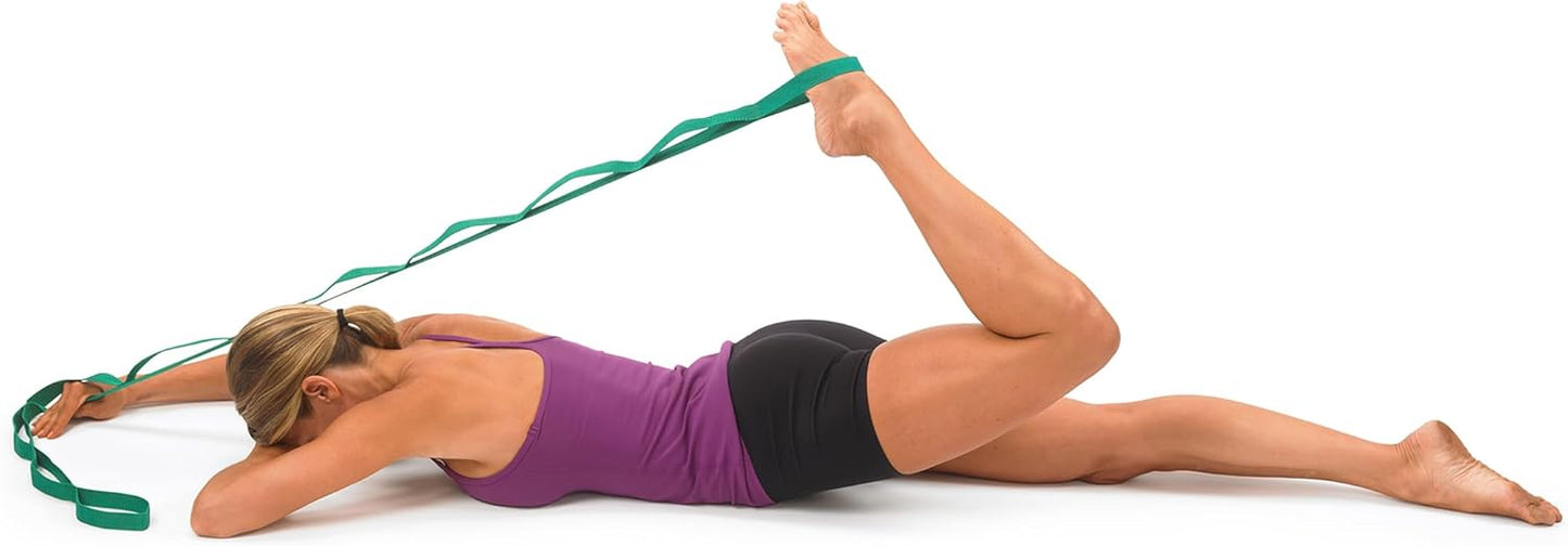 The Original Stretch Out Strap with Exercise Poster – Made in the USA by OPTP – Stretching Strap and Yoga Strap for Stretching, Physical Therapy Exercise and Flexibility