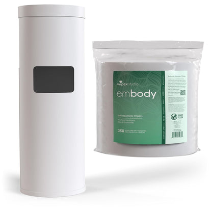 Wipex Embody Body Wipes - Large Plant-Based Cloth with Tea Tree Oil for Quick Clean Up, Ideal for Athletes, Yoga, Gym, Wrestling, Team Sports & Adults, Fitness Equipment Cleaner, 225 Count