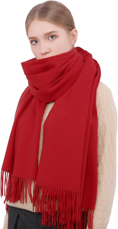 RIIQIICHY Winter Scarfs for Women Pashmina Shawls Wraps for Evening Dresses Large Warm Soft Scarves