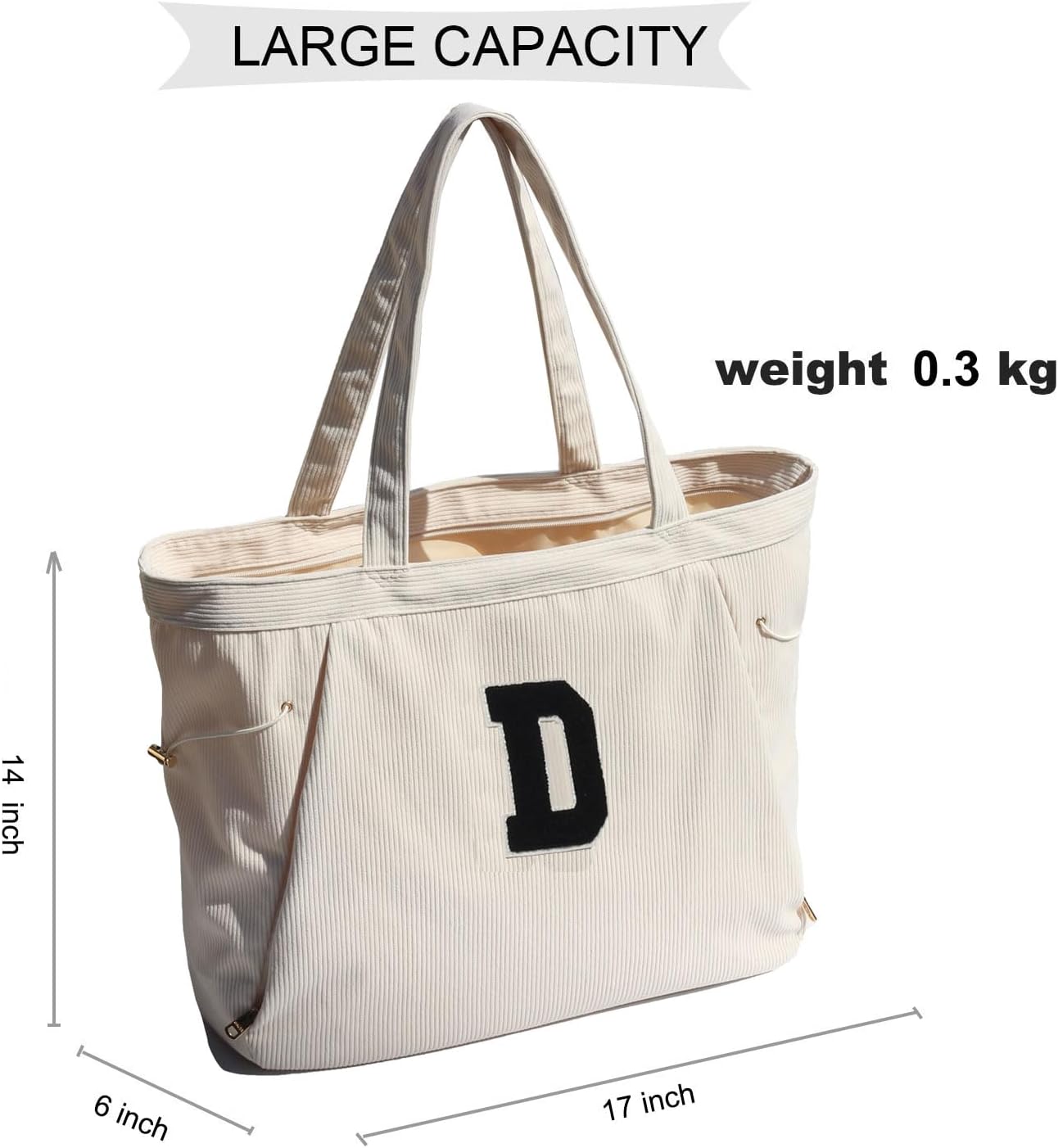 ESVAN Corduroy Yoga Tote Bag Gifts for Women Drawstring Yoga Mat Bag for Office Workout Travel Carryall Pilates Gym