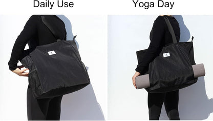 ESVAN Yoga Mat Bag Yoga Tote Carrier Shoulder Bag Carryall Tote for Office,Yoga,Pilates,Travel,Beach and Gym