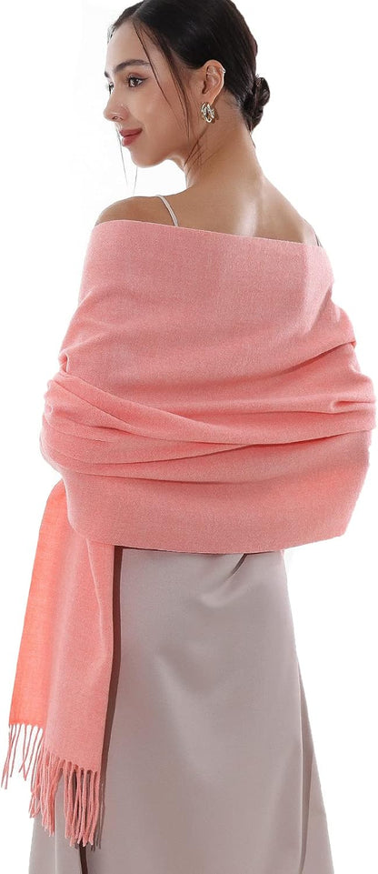 RIIQIICHY Winter Scarfs for Women Pashmina Shawls Wraps for Evening Dresses Large Warm Soft Scarves