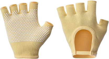 Non-Slip Fingerless Yoga Gloves – Ideal for Pilates, Barre, Air Yoga, and Fitness Workouts – Breathable Fabric with Enhanced Grip for Stability
