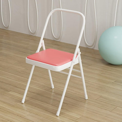 Folding Yoga Auxiliary Chair, Iyengar Yoga Chair, Non-Slip Folding Chairs, for Flexibility, Strength Training, Balance Handstand(Pink)