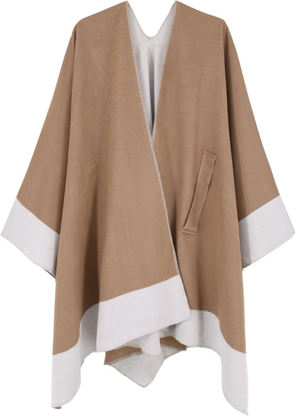 Moss Rose Women's Shawl Wrap Poncho Ruana Cape Open Front Cardigan Shawls for Spring Fall Winter