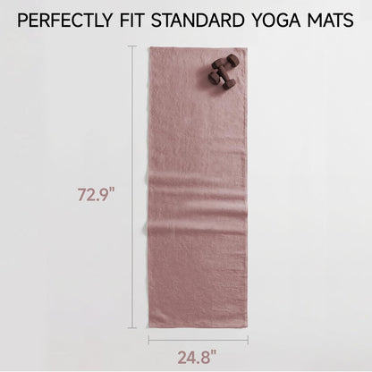 Yoga Mat Towel 72"x25" (Pink + Gray) & Home Pilates Kit