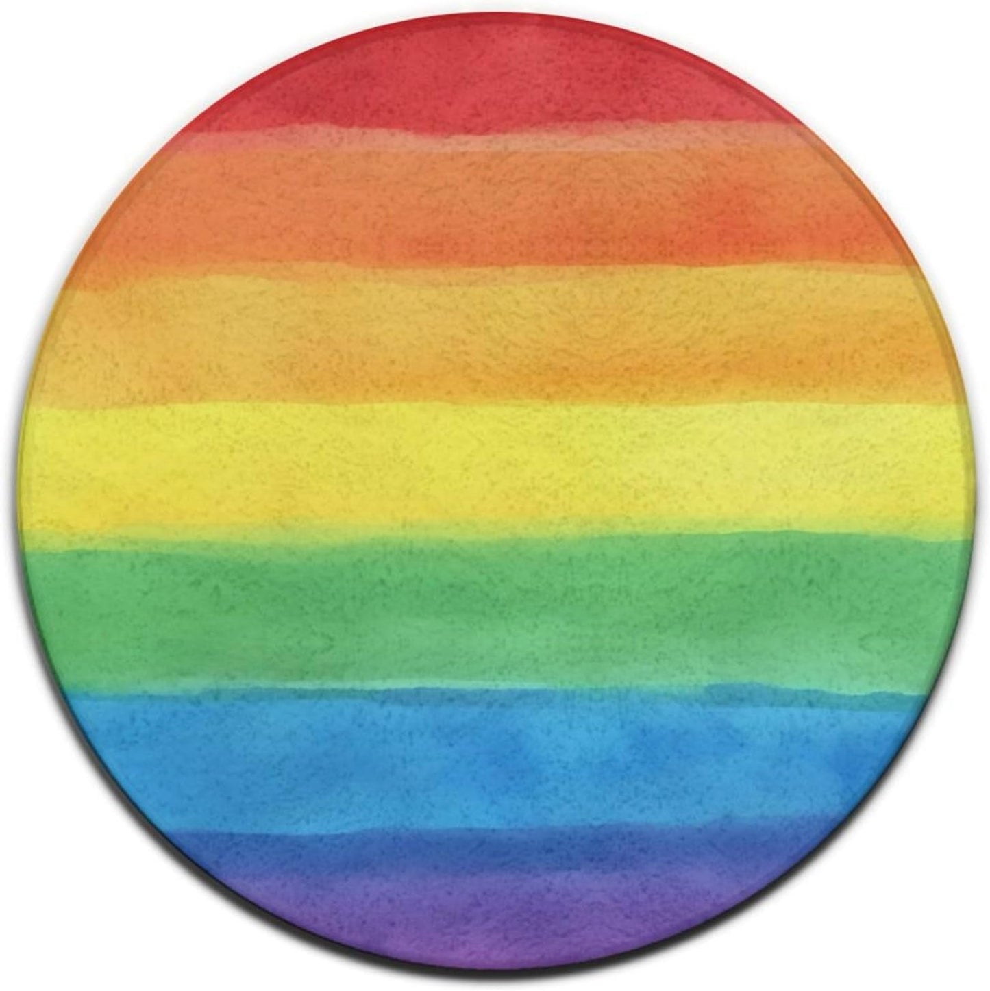 Soft Round Yoga Carpet, Office Chair Decor Round Mat for Carpet and Hardwood Floors Purple Butterfly