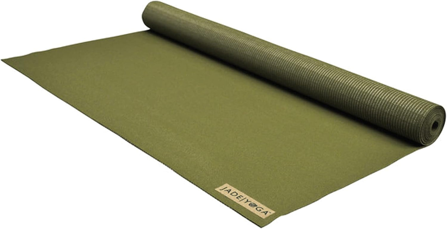 JadeYoga Voyager Yoga Mat - Lightweight & Portable Rubber Yoga Mat - Non-Slip Exercise Mat for Women & Men - Great for Yoga, Home Workout, Gym Fitness, Pilates, Stretching, and More