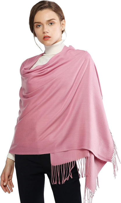 RIIQIICHY Women's Scarf Pashmina Shawls and Wraps for Evening Dress Bridesmaid Wedding Bridal Winter Warm Long Large Scarves