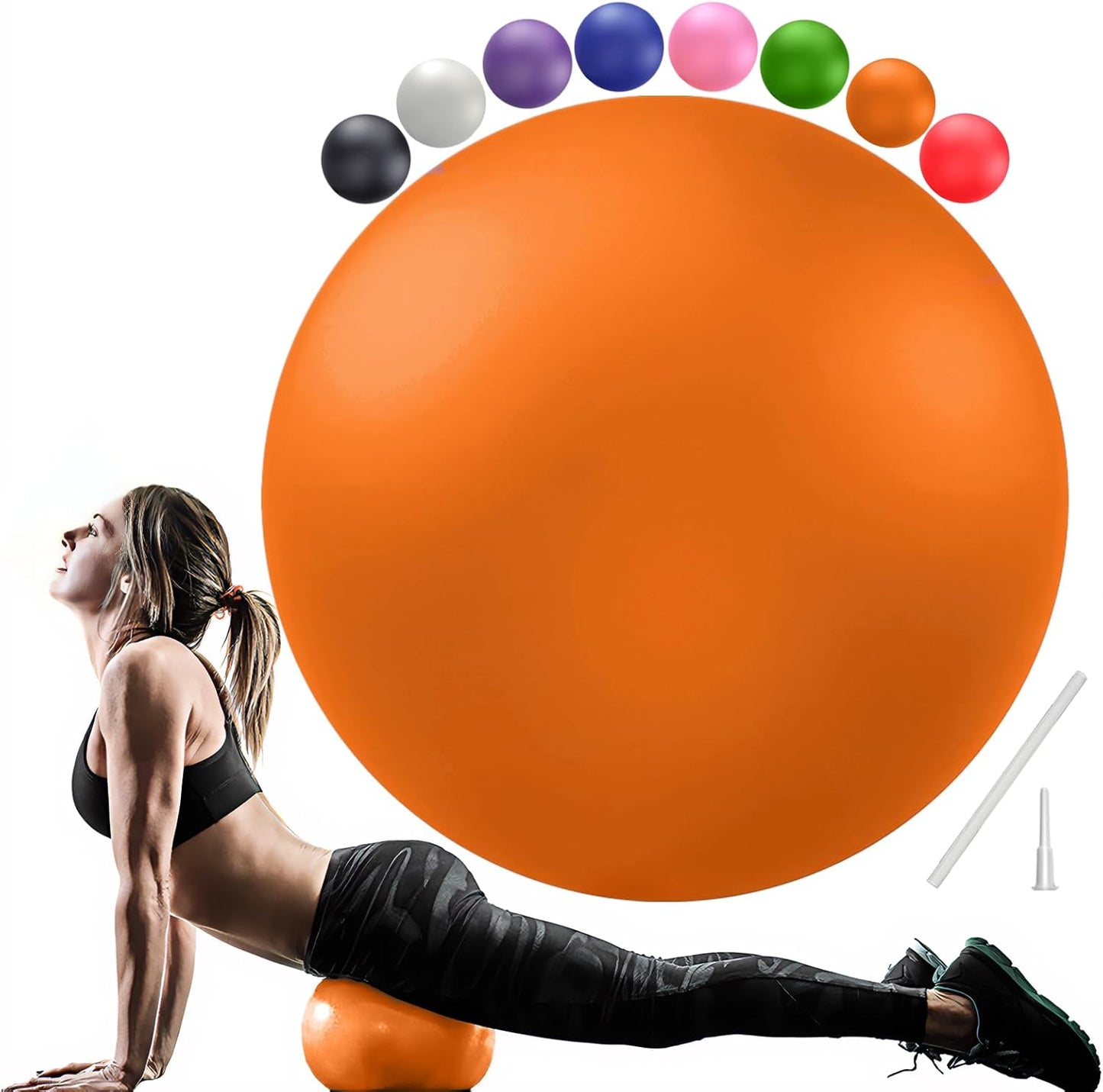 PL-0003 Soft Exercise Ball, Anti-Burst Yoga Ball Chair Supports 2200lbs PL-0003