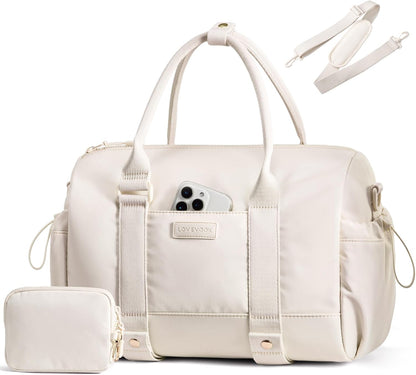 LOVEVOOK Small Gym Bag for Women with Yoga mat Holder, Mini Duffle Bag for Travel with Wet Pocket, Overnight Personal Item Bags, Lightweight Carry on Weekender Duffel for Workout, Dance, Ballet