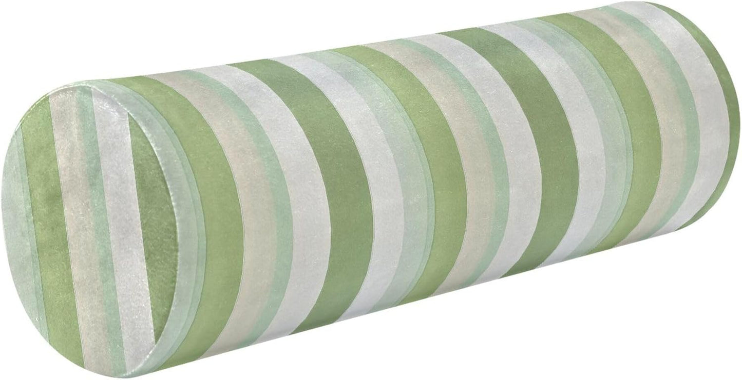 Yoga Bolster Pillow Round Neck Roll Pillow Bed Round Pillow for Baby Cylinder Decorative Pillow Bolster Pillow Covers with Zipper Gold Stripe