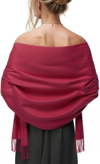Women's Scarf Pashmina Shawls and Wraps for Evening Dress Wedding Bridal Bridesmaid Winter Warm Long Large Scarves - Colors B