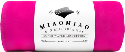 MIAOMIAO Non-Slip Hot Yoga Towel Set,Super Absorbent Microfiber in, 24.5" x 72" - Anti-Slip, Injury Free Design for Pilates, Yoga Mats, Exercise, and Fitness Gear