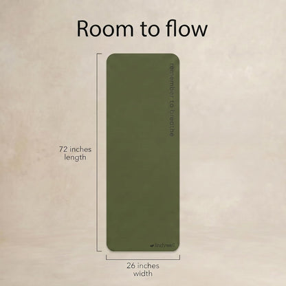 Lindywell Pilates Yoga Workout Mat Non Slip 6mm, 8mm, 10mm Thick - 6ft x 26in