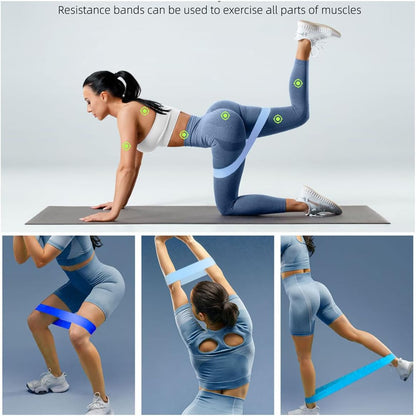 Resistance Bands for Working Out, Elastic Exercice Loop Bands for Physical Therapy, Yoga Starter Set of Stretch Bands for Booty Legs, Pilates Flexbands