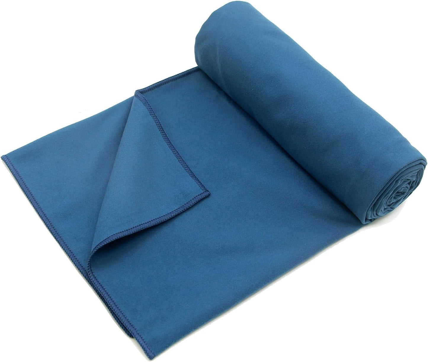 Eunzel Hot Yoga Towel Non Slip Yoga Mat Towel Non-Slip Sweat Absorbent Towel for Hot Yoga, Pilates and Workout 72" x 26.5", Blue