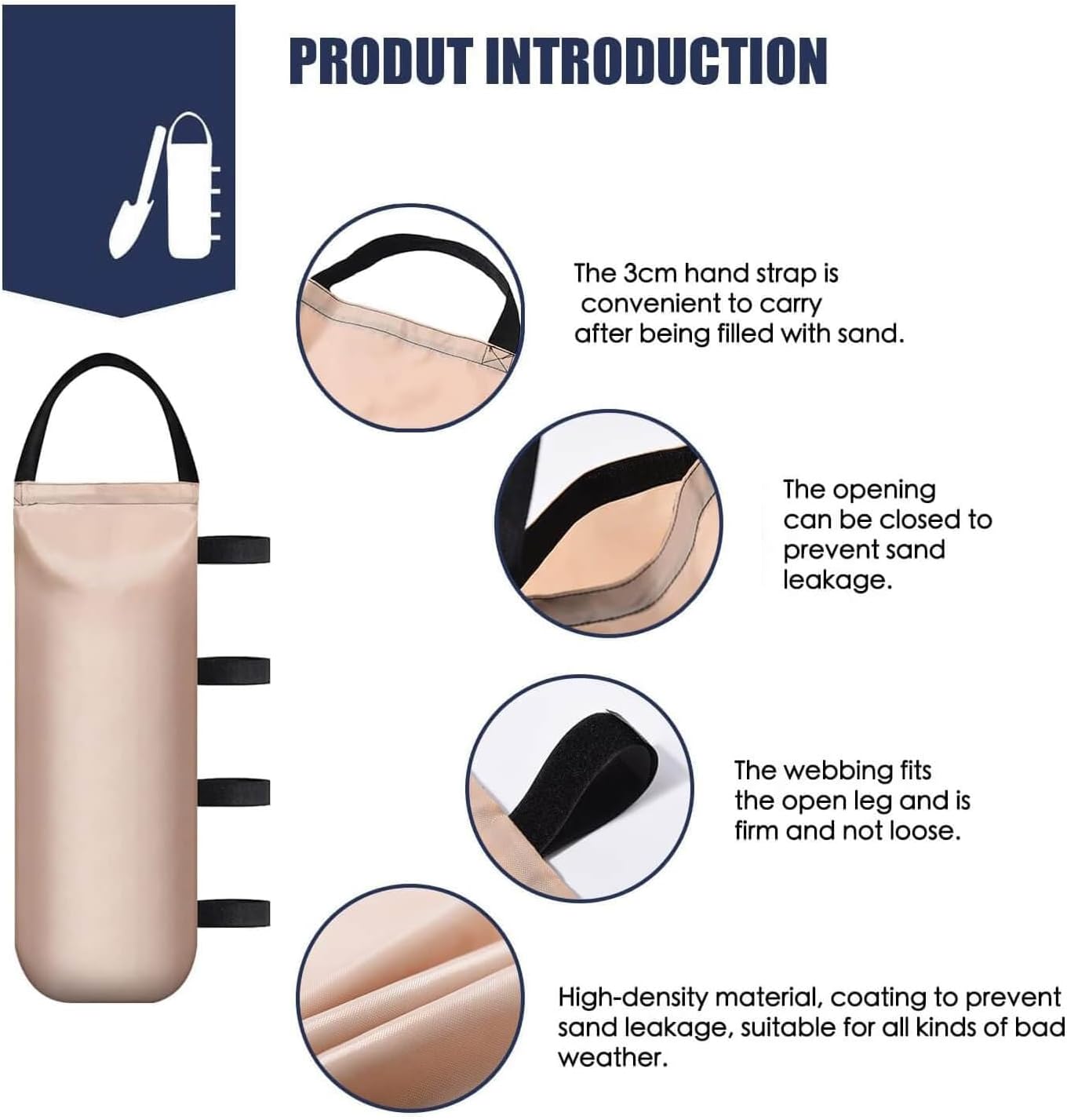 IALNAI 112 LBS Canopy Weights Sand Bags for Canopy Outdoor Advertising Tent Sunshade Fixed Windproof Pop up Tent（No Sand） 4-Pack Package May Vary