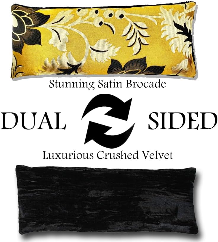 Handmade Luxe Serenity Eye Pillow - All-Natural Flaxseed - Unscented or Lavender Scented – Weighted Eye Mask for Yoga, Meditation, Hot & Cold Therapy
