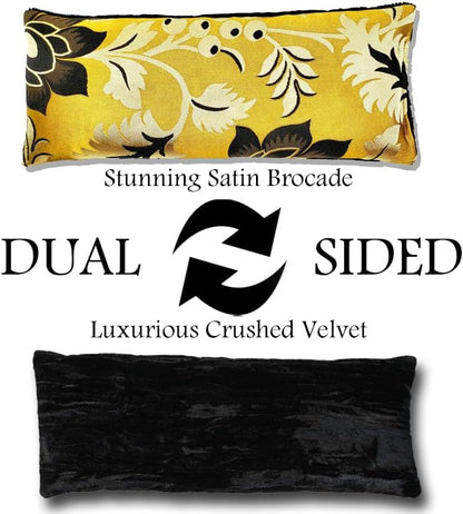 Handmade Luxe Serenity Eye Pillow - All-Natural Flaxseed - Unscented or Lavender Scented – Weighted Eye Mask for Yoga, Meditation, Hot & Cold Therapy