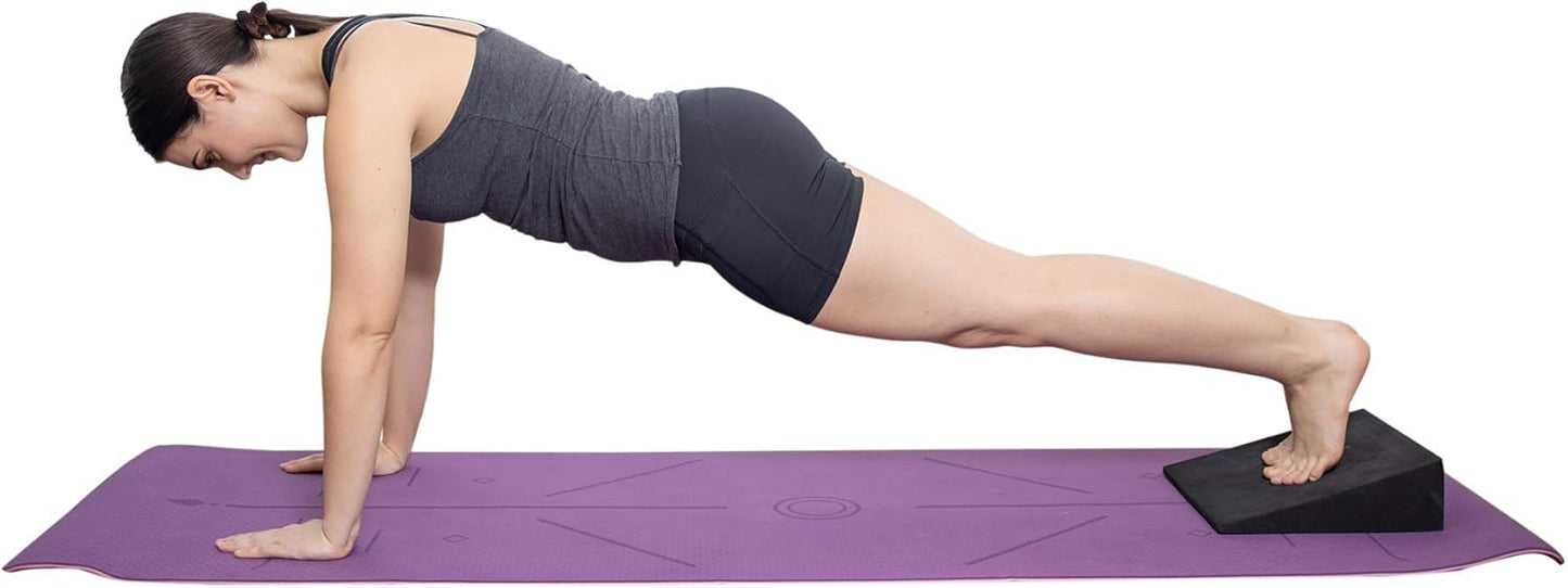Lumia Wellness Adjustable 13" Foam Incline Slant Boards 4pc set - Professional Large Yoga Foam Wedge for Leg, Calf, Ankle, and Foot Stretching