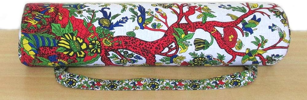 INDIAN CRAFT CASTLE ICC Yoga Mat Bag Carrier Full-Zip Exercise Yoga Mat Carry Bag for Women Men with Multi-Functional Storage Pockets and Adjustable Shoulder Strap 26X6 Inches