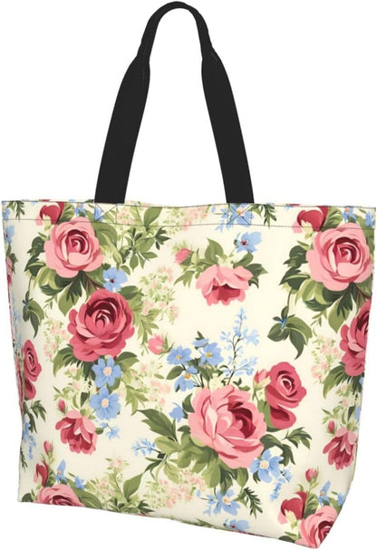 Tote Shoulder Bag Large Durable Reusable Eco-friendly Handbag Lightweight Stylish for Daily Use-19.7x15.7x5.9 Inch - Colors B