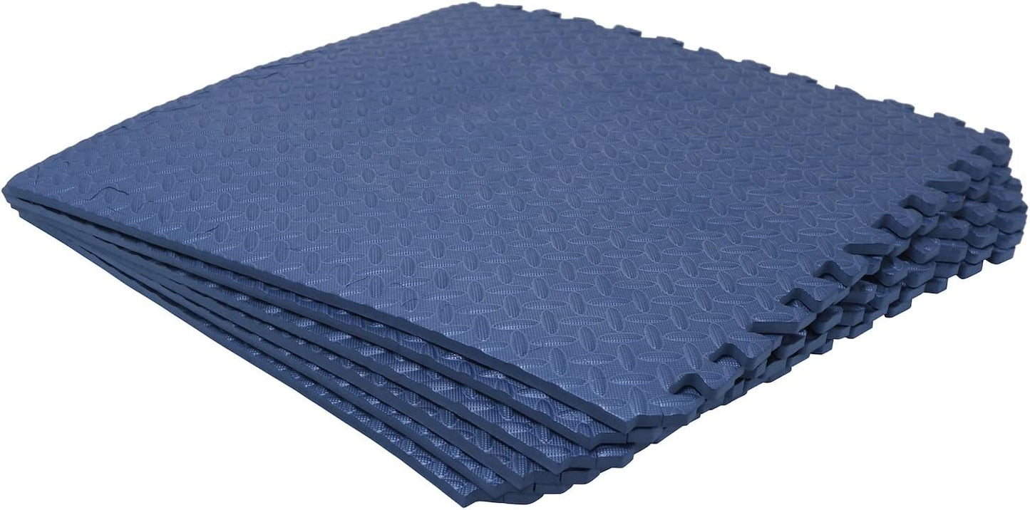 HTTMT- 8X(32 Sqft) Pink Gym Floor Mat 24x24 EVA Foam Interlocking Exercise Fitness Puzzle Floor Gym Yoga Mat Workout Pad [P/N: MTET-HOME012-8PC]