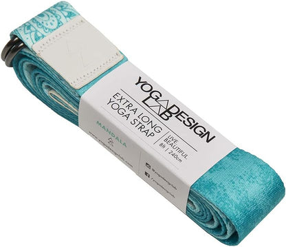 yogadesignlab | The Yoga Strap | Luxurious, Extra Long, Super Soft, Eco Printed | Studio Quality, Adjustable | Safely Stretch Further and Hold Longer | 8 ft Long