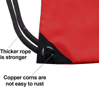 HOLYLUCK Drawstring Backpack Bag Sport Gym Sackpack - Colors A