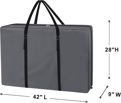 Explore Land Heavy Duty Chair Storage Bag for Folding Longue Zero Gravity Light Weight Transport Folding Rollator Walker (Black)