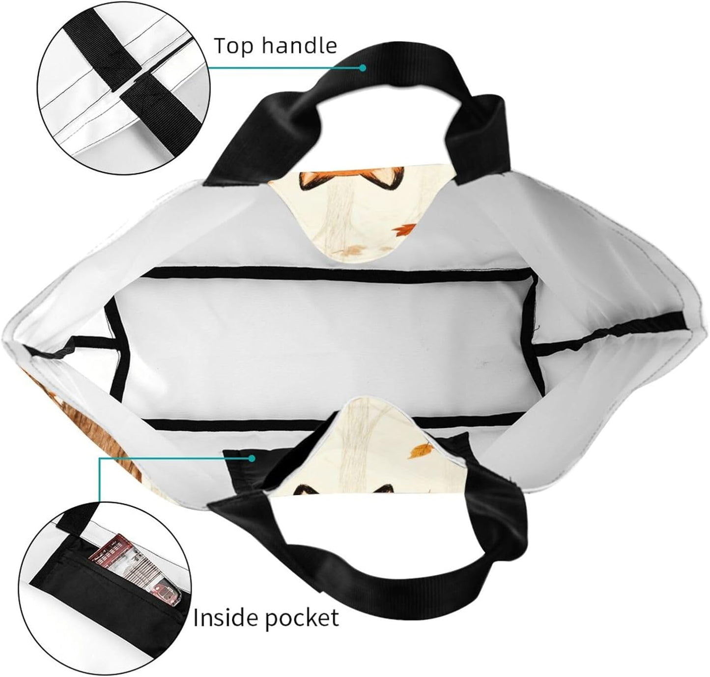 Tote Shoulder Bag Large Durable Reusable Eco-friendly Handbag Lightweight Stylish for Daily Use-19.7x15.7x5.9 Inch - Colors B