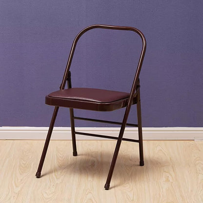 Iyengar Pilates Assist Chair Yoga Folding Chair Prop Strength Training Tool Yoga Auxiliary Chair Thickened,Sturdy,Non-Slip,Stable,Brown