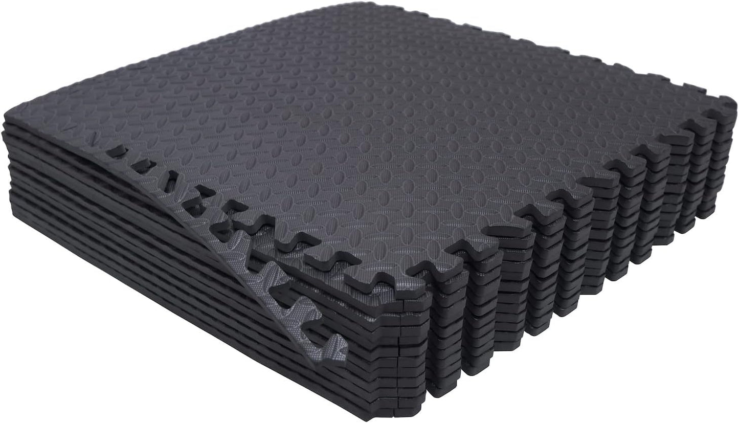 HTTMT- 8X(32 Sqft) Pink Gym Floor Mat 24x24 EVA Foam Interlocking Exercise Fitness Puzzle Floor Gym Yoga Mat Workout Pad [P/N: MTET-HOME012-8PC]