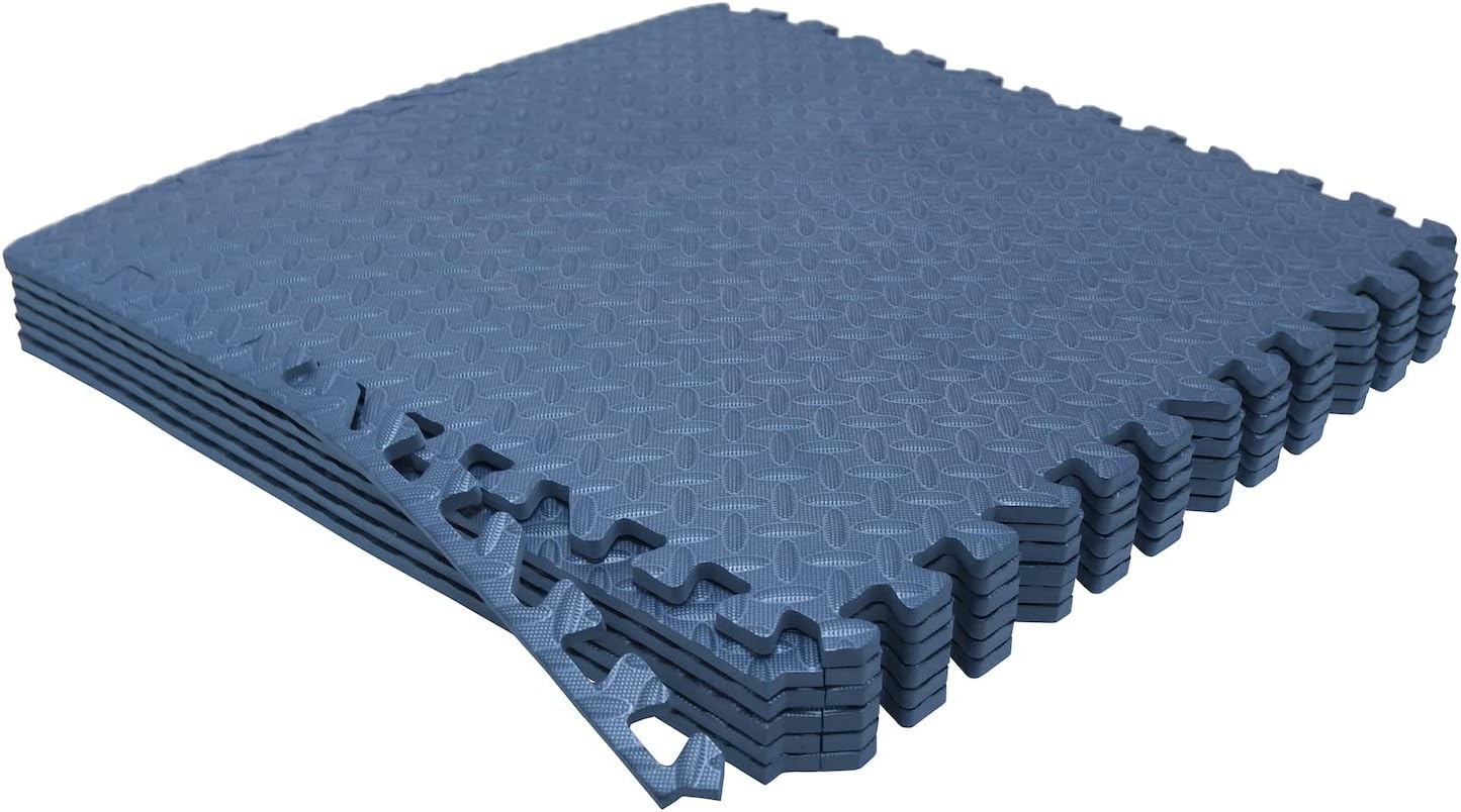 HTTMT- 8X(32 Sqft) Pink Gym Floor Mat 24x24 EVA Foam Interlocking Exercise Fitness Puzzle Floor Gym Yoga Mat Workout Pad [P/N: MTET-HOME012-8PC]