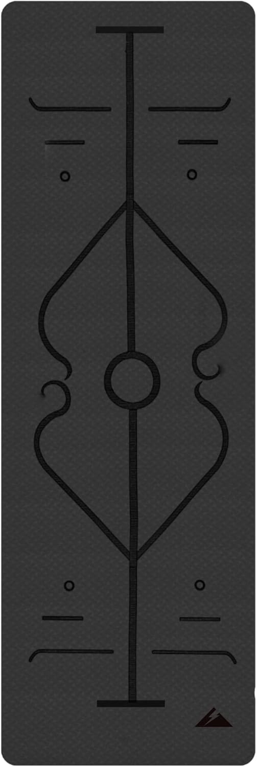 BodyForge Yoga Mat Thick Exercise Mat Thick 8mm TPE Eco-Friendly with Alignment Marks Non-Slip Extra Thick High-Density for Women and Men Workout Pilates