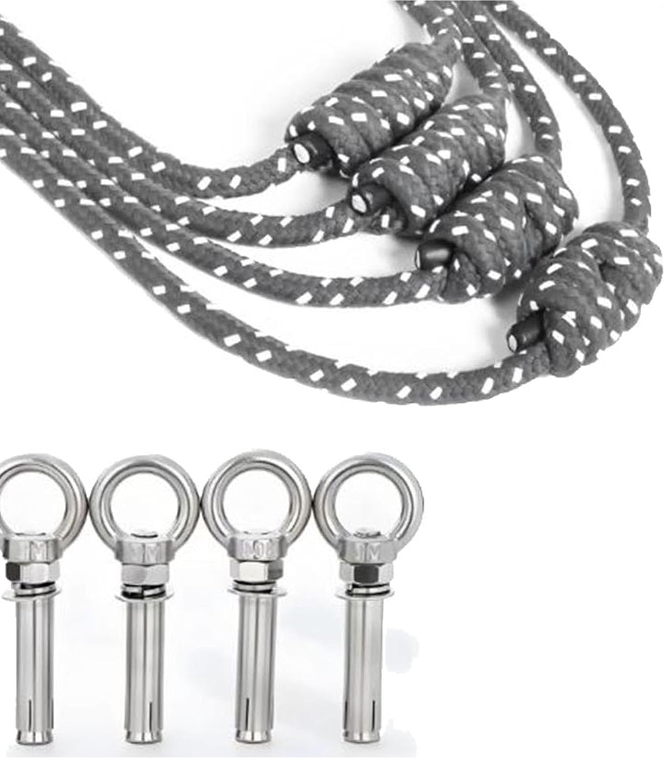 Upgraded Yoga Wall Ropes, Extra Thick Cotton Yoga Strap with Reinforced Knots, Durable Yoga Inversion Ropes for Flexibility Training, Suitable for Yoga Studio, Home Gym