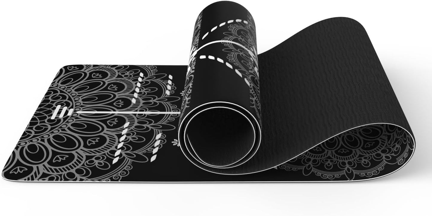 FOLAI Extra Thick Yoga Mat 6mm，pilates mat thick - Non-Slip Exercise Mat for HIIT, Pilates & Home Workouts & Workout with Free Carry Strap