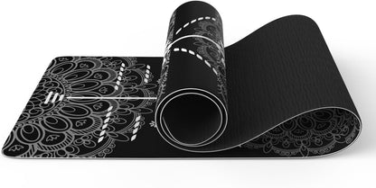 FOLAI Extra Thick Yoga Mat 6mm，pilates mat thick - Non-Slip Exercise Mat for HIIT, Pilates & Home Workouts & Workout with Free Carry Strap