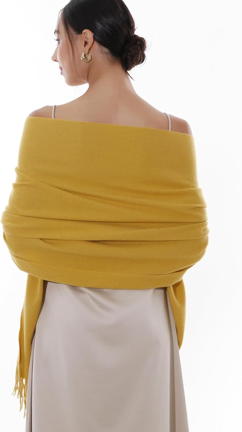 RIIQIICHY Winter Scarfs for Women Pashmina Shawls Wraps for Evening Dresses Large Warm Soft Scarves