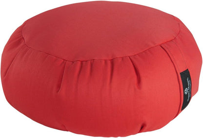 Hugger Mugger Zafu Meditation Cushion - Support in Cross-Legged Sitting, Buckwheat Filled, Durable Fabric, Convenient Handle, Handmade in USA