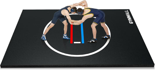 Wrestling Mat 10'x10'/6.6'x10' for Home Outdoor Indoor, 1.2" Thick Foldable XPE Jiu Jitsu Floor Exercise Mat for Gymnastics, PE Training, BJJ, MMA, Martial Art, Grappling, Judo, Boxing, Yoga