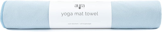 S&T INC. Yoga Mat Towel, Quick Dry Towel, Soft and Absorbent for Gym, Pilates, and Hot Yoga Mat, 1 Pack, 26.5 inches x 72 inches, Microfiber, Blue