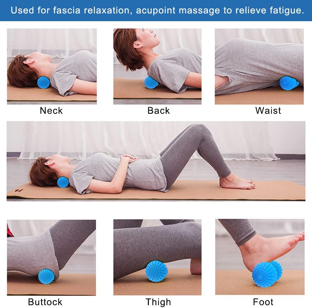 SELEWARE Peanut Massage Ball, Peanut Double Lacrosse Massage Roller Ball for Back Neck Shoulder Spine Legs Hips, Deep Tissue Peanut Roller Ball Trigger Point Muscle Massage Ball, Black