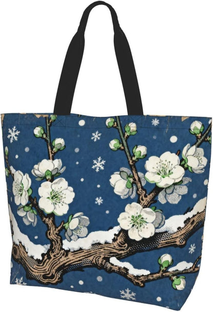 Tote Shoulder Bag Large Durable Reusable Eco-friendly Handbag Lightweight Stylish for Daily Use-19.7x15.7x5.9 Inch - Colors A