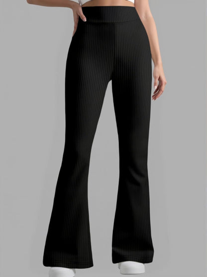 Leggings Women Clothing - Flare Yoga Pants Ribbed High Waist Stretchy Butt Lifting for Gym Casual